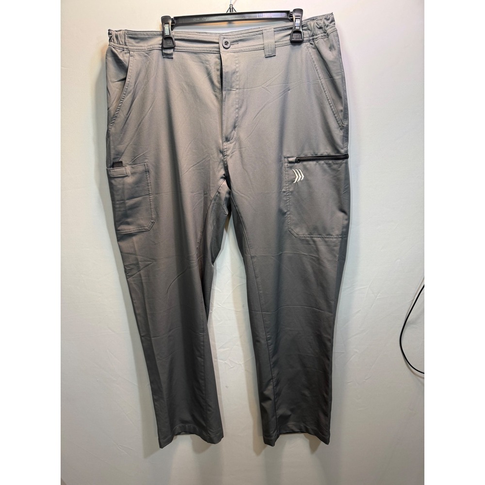 Gillz Mens XL Grey Performance Fishing Pants Utility Cargo Hiking Trousers